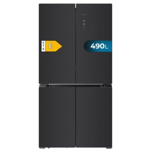 Réfrigérateur Américain Cecotec Bolero CoolMarket 4D 490 Glass E Total No Frost 183 cm 490 L E Noir