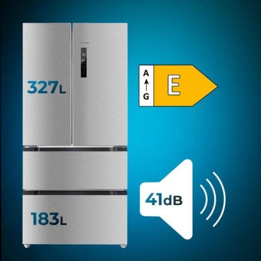 Cecotec Bolero CoolMarket FD 510 Frigorífico Americano 4 Puertas No Frost E Acero Inoxidable
