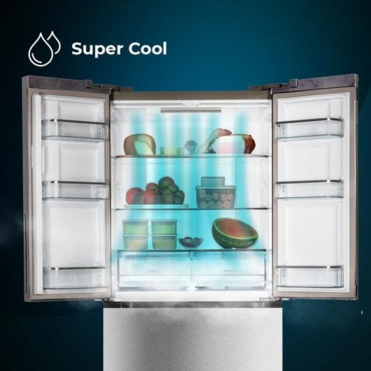 Cecotec Bolero CoolMarket FD 510 Frigorífico Americano 4 Puertas No Frost E Acero Inoxidable