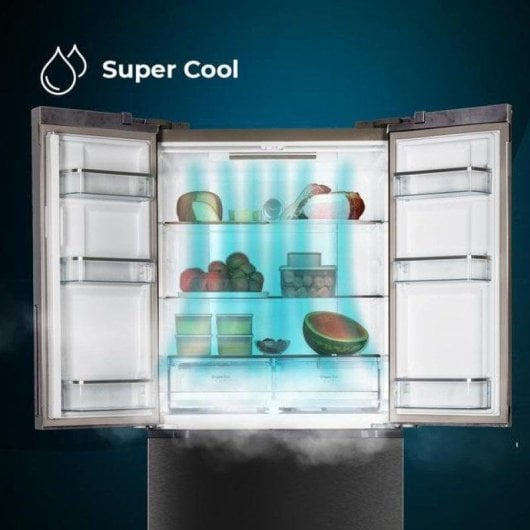 Frigorifero Americano Cecotec Bolero CoolMarket FD 510 Total No Frost 183cm 510L E Nero