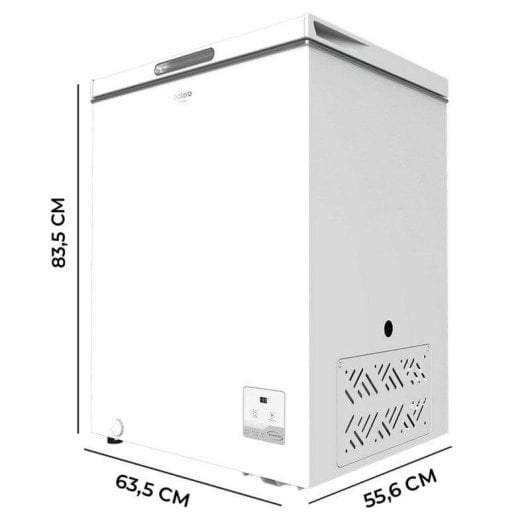 Congelador Cecotec Bolero CoolMarket Chest 142 White E 142L Inverter Plus Display E