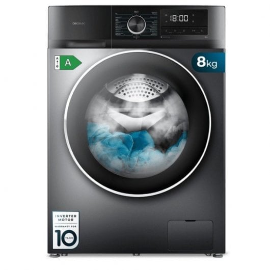 Cecotec Bolero DressCode 8500 Machine à laver à chargement frontal inverseur 8Kg A acier inoxydable