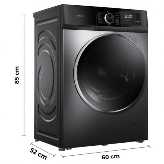 Cecotec Bolero DressCode 8500 Machine à laver à chargement frontal inverseur 8Kg A acier inoxydable
