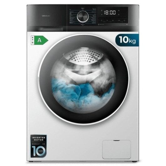 Lave-linge Cecotec Bolero DressCode 10500 Hublot 10 kg 1400 rpm A Blanc Vapeur Inverter