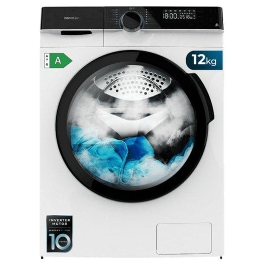 Lave-linge Cecotec Bolero DressCode 121000 Hublot 12kg 1400rpm A Blanc Silence Vapeur