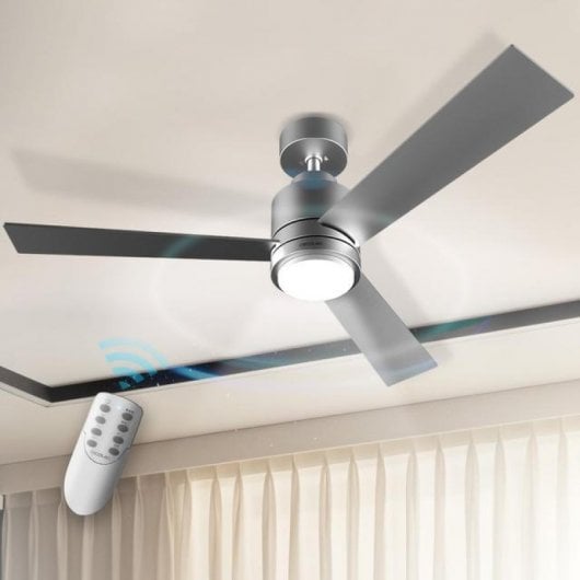 Cecotec EnergySilence Aero 4850 Style Ventilador de Techo con Luz 30W Acero Inoxidable