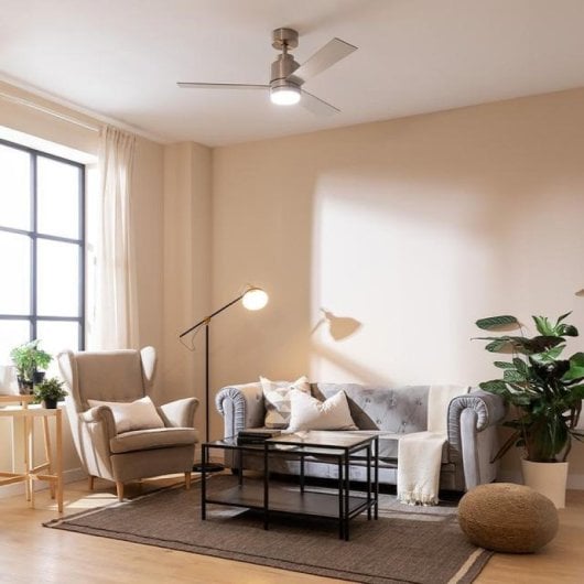 Cecotec EnergySilence Aero 4850 Style Ventilador de Techo con Luz 30W Acero Inoxidable