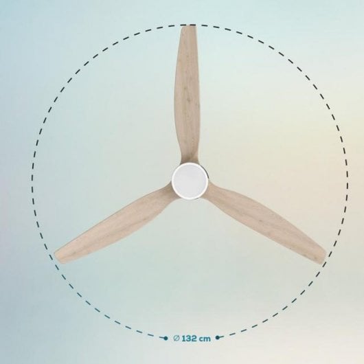Cecotec EnergySilence Aero 5300 White&Wood Design Ventilador de Techo con Luz 30W Madera