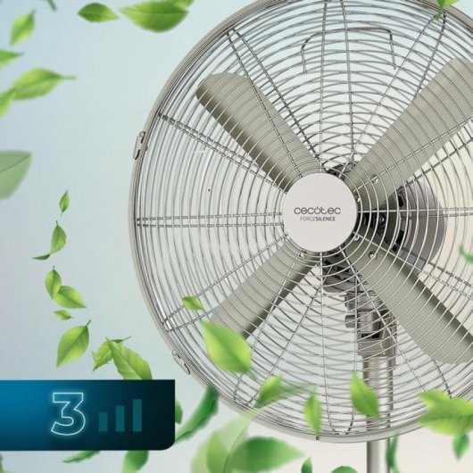 Cecotec EnergySilence 610 Steelstyle Ventilador de Pie 50W Acero Inoxidable