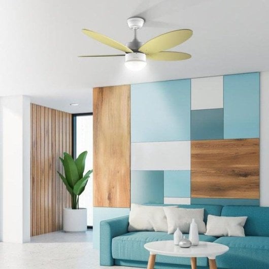 Ventilator Cecotec EnergySilence Aero 4260 Deckenmontage 40W LED Gelb 5 Flügel Fernbedienung