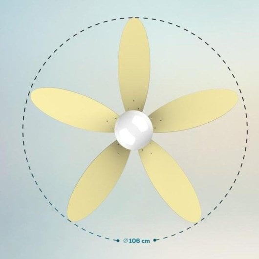 Ventilator Cecotec EnergySilence Aero 4260 Deckenmontage 40W LED Gelb 5 Flügel Fernbedienung