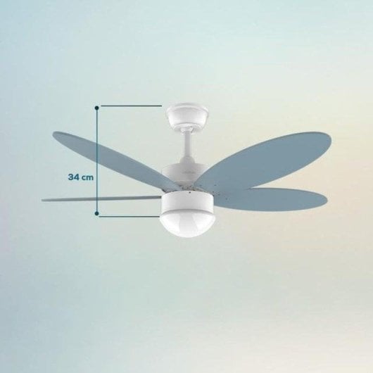 Ventilador Cecotec EnergySilence Aero 4260 Azul techo DC LED 42" 6 velocidades mando