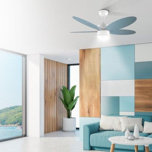 Ventilador Cecotec EnergySilence Aero 4260 Azul techo DC LED 42" 6 velocidades mando
