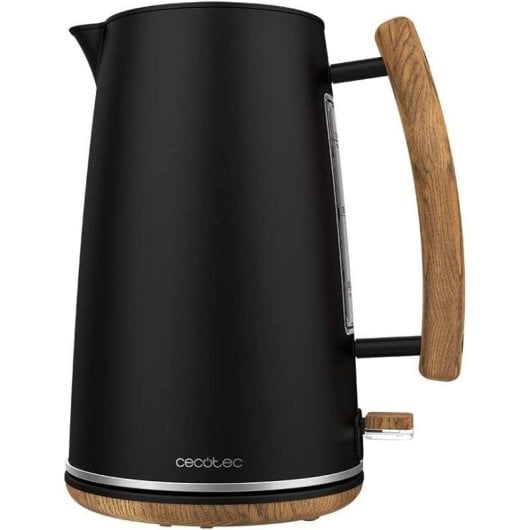 Chaleira Elétrica Cecotec Thermosense 400 Black Woody 1,7L 3000W Aço Inox Base 360°