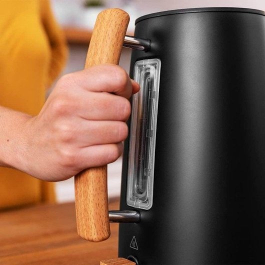 Chaleira Elétrica Cecotec Thermosense 400 Black Woody 1,7L 3000W Aço Inox Base 360°