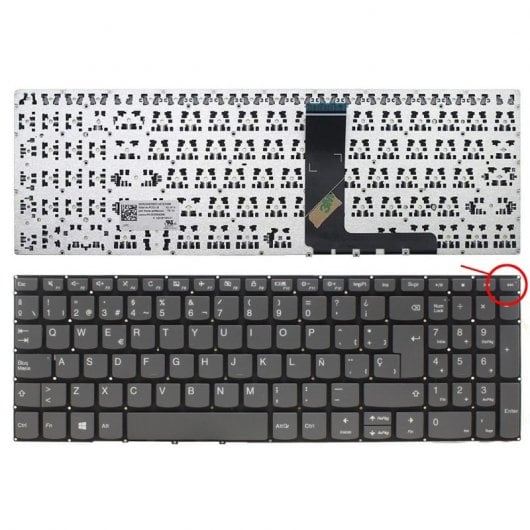 Teclado Para Portátil Lenovo Ideapad 320-15abr 320-15iap 320-15ast Sin Botón Encendido