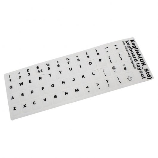 Aufkleber zum Konvertieren der Tastatur in die englische Sprache, weiß