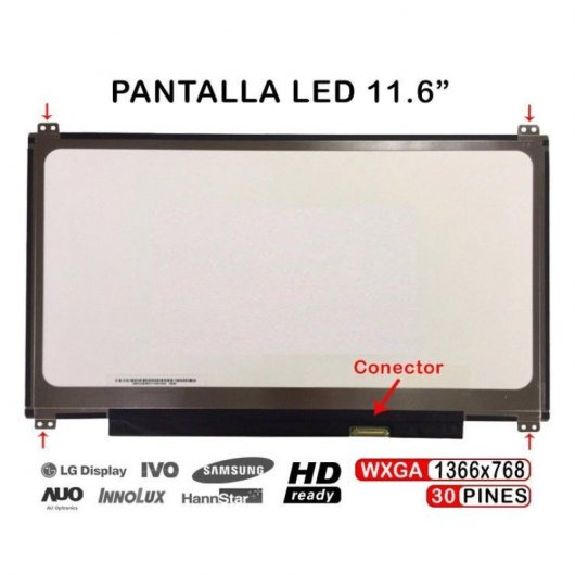 LED-Bildschirm für Laptop Asus Eeebook X205t X205ta B116xtn02.3 11,6" 30 Pins