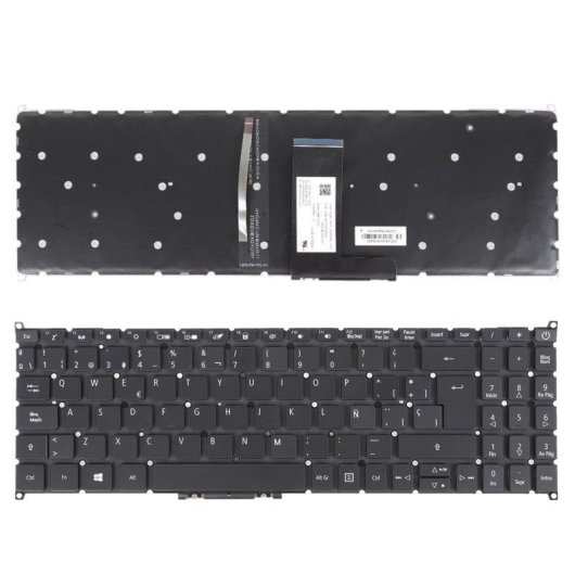 Teclado para portátil Acer Aspire 3 A315 Serie Español Retroiluminado Negro