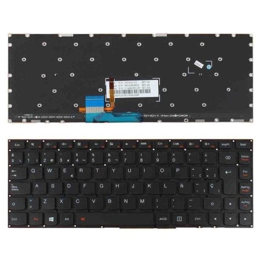 Teclado Retroiluminado Portátil Lenovo Yoga 2 13" Yoga 700-14isk Negro