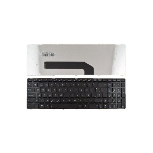 Teclado Portátil Asus K50 Com Moldura Preta Brilhante