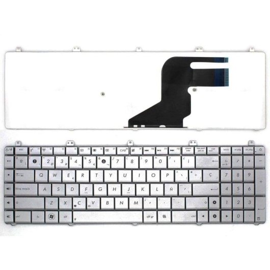 Teclado Portátil Asus N55 N57 N75 Prateado