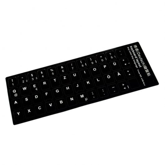 Autocolante Para Converter Teclado Em Idioma Alemão Preto