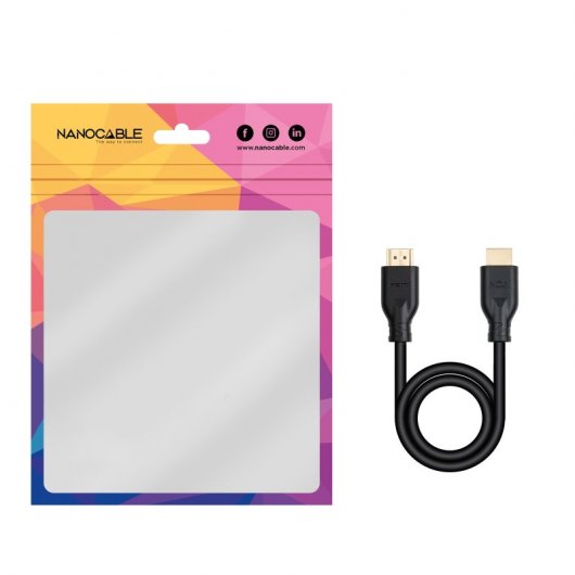 Nanocable Cable HDMI V2.0 4K@60Hz 18Gbps A/M-A/M CCS 0.5m