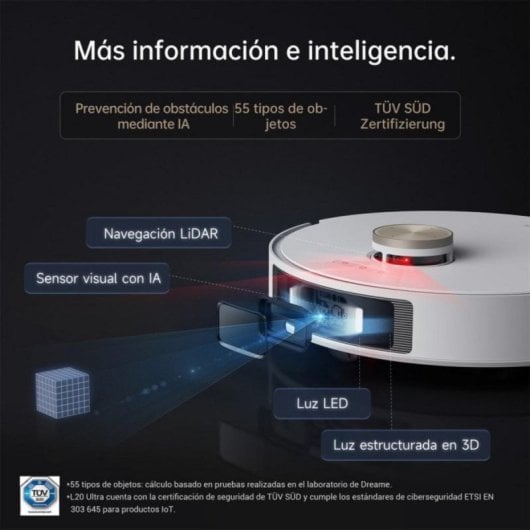 Robot Aspirapolvere e Lavapavimenti Dreame L20 Ultra Autosvuotamento Navigazione AI 7.000 Pa Controllo Vocale