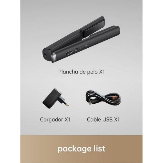 Lisseur 2-en-1 Sans Fil Dreame Hair Glamour 210ºC 3 Réglages Ionique Noir