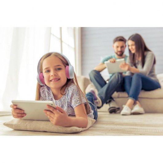 Lenco HP-010PK Auriculares con Cable para Niños Rosa