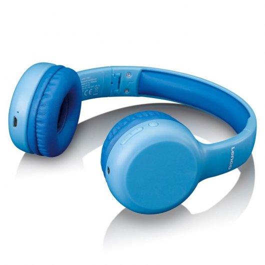 Lenco HPB-110BU Auscultadores Sem Fios Bluetooth para Crianças Azul