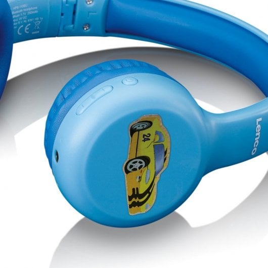 Lenco HPB-110BU Auscultadores Sem Fios Bluetooth para Crianças Azul