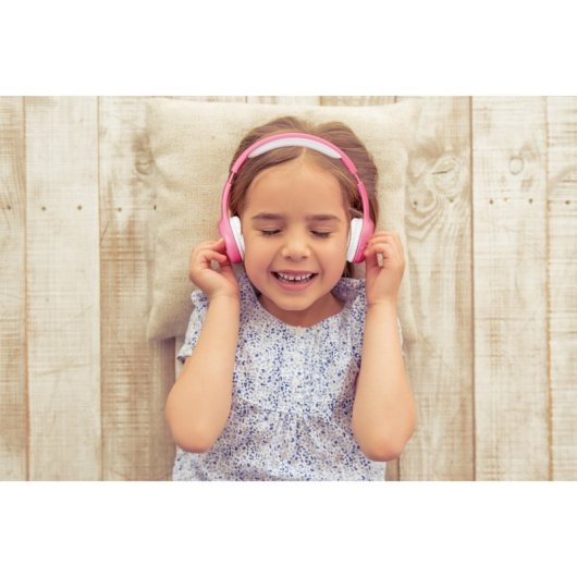 Lenco HPB-110PK Auriculares Inalámbricos Bluetooth para Niños Rosa