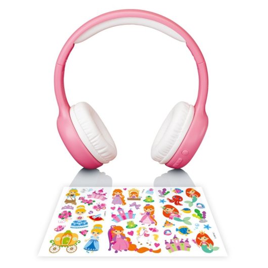 Lenco HPB-110PK Auriculares Inalámbricos Bluetooth para Niños Rosa