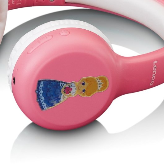 Lenco HPB-110PK Auriculares Inalámbricos Bluetooth para Niños Rosa