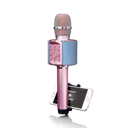 Lenco BMC-090 Rosa Microfono per karaoke