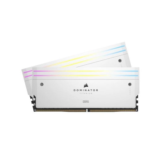 Memória RAM Corsair Dominator Titanium 96GB 2x48GB DDR5 6400MHz CL32 Branco