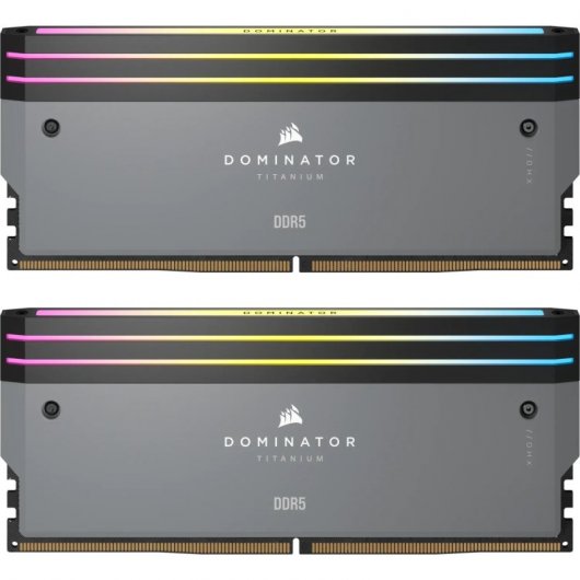 Corsair Dominator Titanium DDR5 6000MHz 64GB 2x32GB CL30 Memoria Dual AMD EXPO e Intel XMP Gris