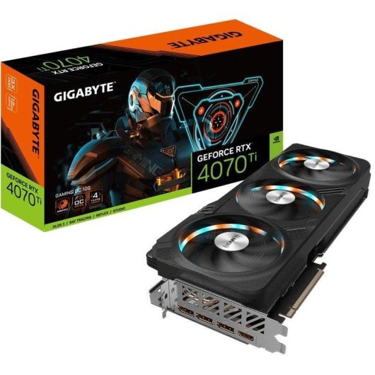 Carte graphique Gigabyte GeForce RTX 4070 Ti GAMING OC 12 Go GDDR6X Refroidissement WINDFORCE RGB Fusion DLSS 3