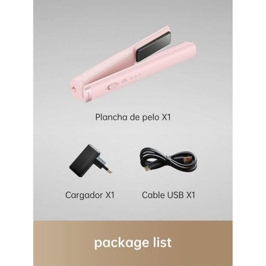 Lisseur 2-en-1 Sans Fil Dreame Hair Glamour AST14A 210ºC 3 Réglages Ionique Rose