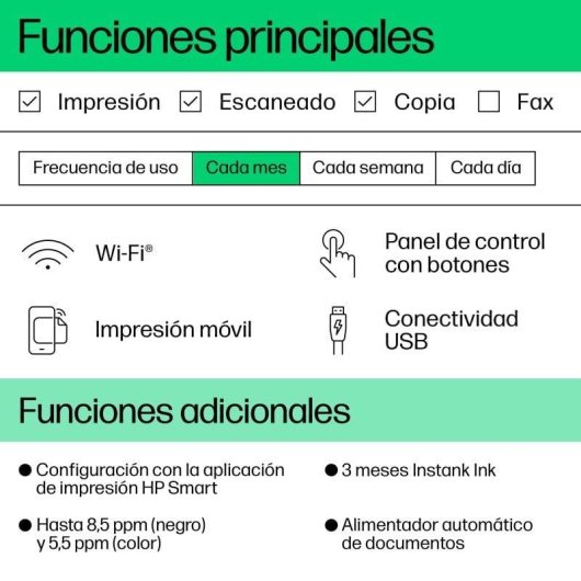 Multifunzione HP DeskJet 4220e Inkjet Colore WiFi ADF Instant Ink HP+