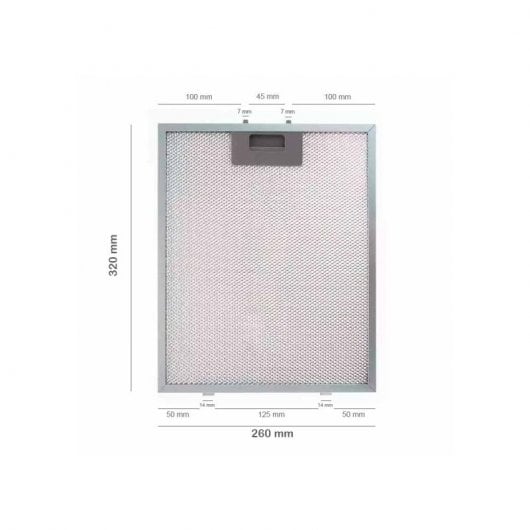 Filtro Campana Extractora Cata Nodor 320x260 Mm