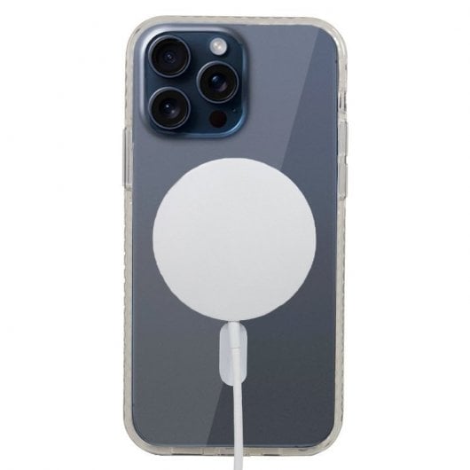 Cool Carcasa Magnética Transparente para iPhone 15 Pro