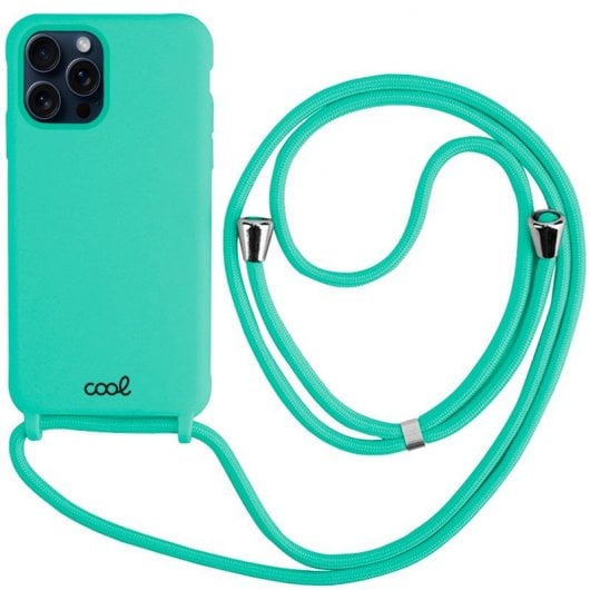 Cool Mint Smooth Cord Case für iPhone 15 Pro