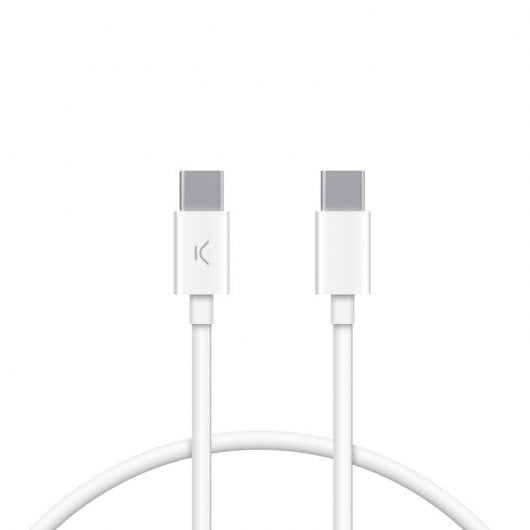 Câble de Charge Ksix USB-A vers USB-C 12W 1m Blanc