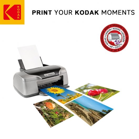 Kodak SnapShot Glossy A4 Fotopapier für Tintenstrahldrucker, 25 Stück