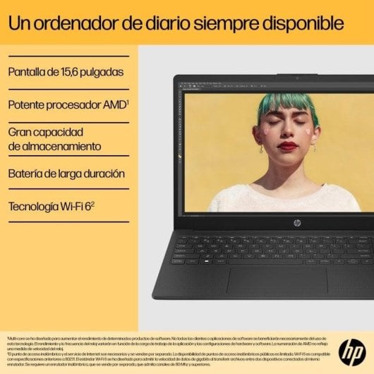 Portátil HP 15-FC0038NS 15,6" AMD Ryzen 7 7730U 8GB 512GB SSD Radeon Windows 11