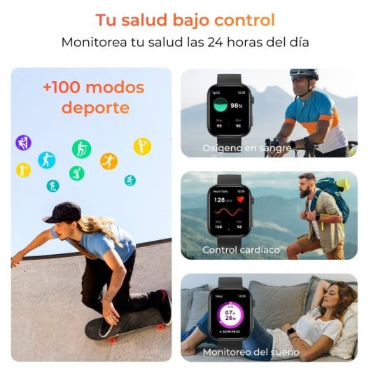 Contact Smartwatch Pantalla IPS 2.01" Negro