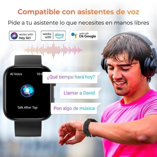 Contact iStyle Bluetooth 40mm Écran IPS Noir Taille Unique Étanche IP68 SpO2 Pulsomètre